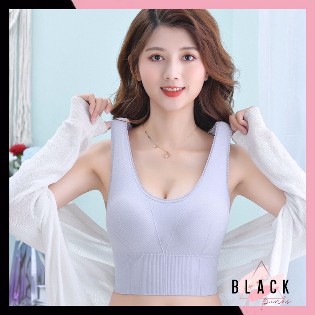 Blackpink TankTop WanitaPunggung Terbuka Crop Top Solit Kamisol Import 1252