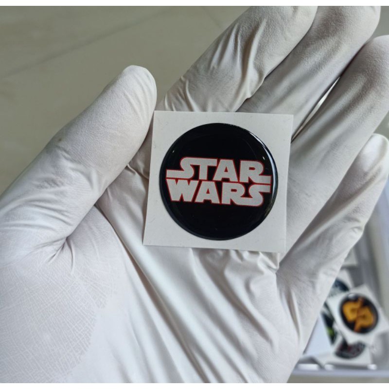 

Stiker timbul StarWars kecil/emblem resin lentur
