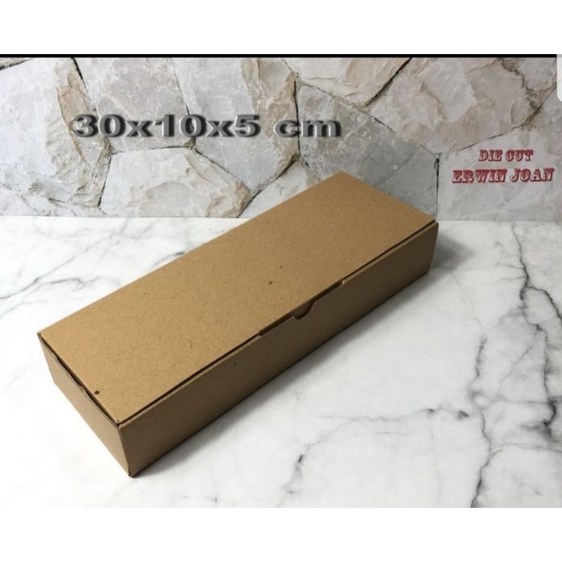 

Kardus Karton Box uk. 30x10x5 cm kotak diecut