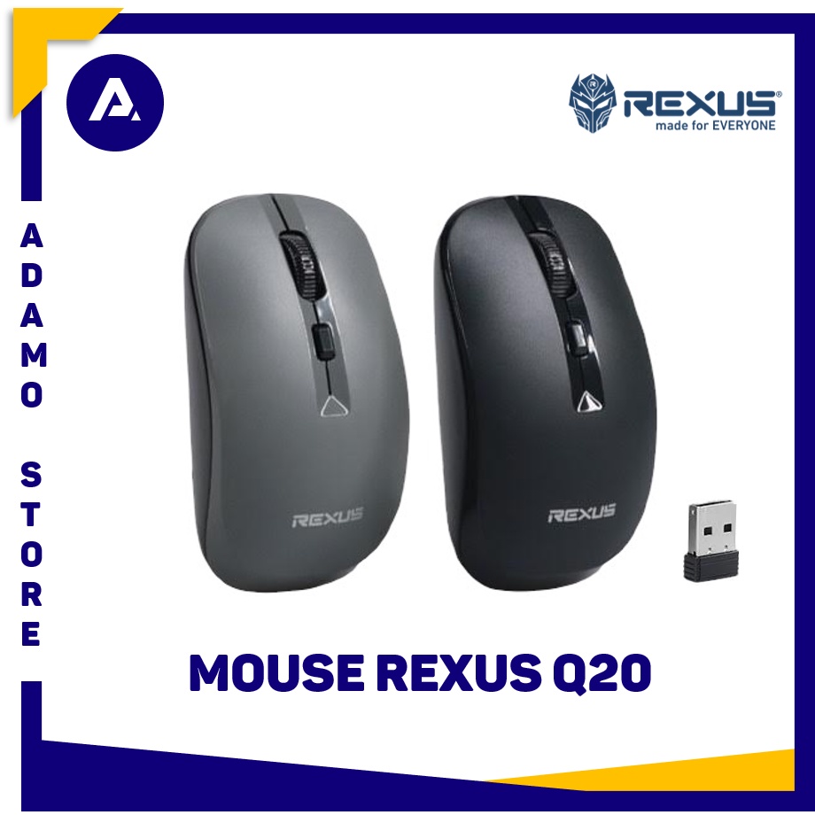 Mouse Wireless Rexus Q20 Silent Click Office Mouse