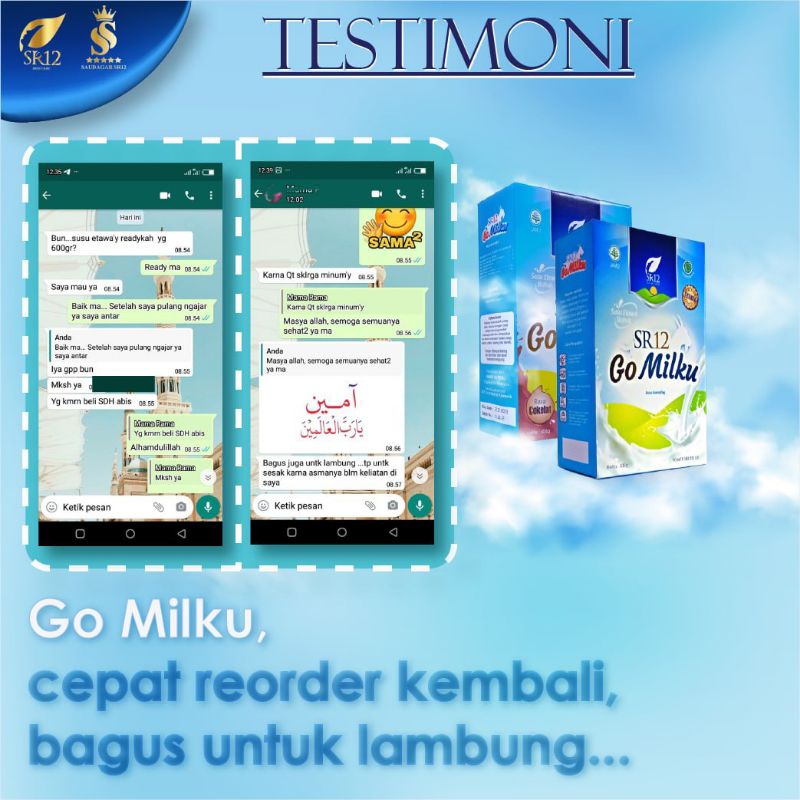 SUSU GO MILKU SR12 / GOMILKU SR12 / SUSU KAMBING ETAWA HALAL BPOM MENINGKATKAN KESEHATAN IMUN TUBUH MELANCARKAN ASI ASLI / SUSU KAMBING ETAWA BUBUK / SUSU KAMBING MURNI / MELANCARKAN ASI / MENINGKATKAN KESEHATAN IMUN TUBUH