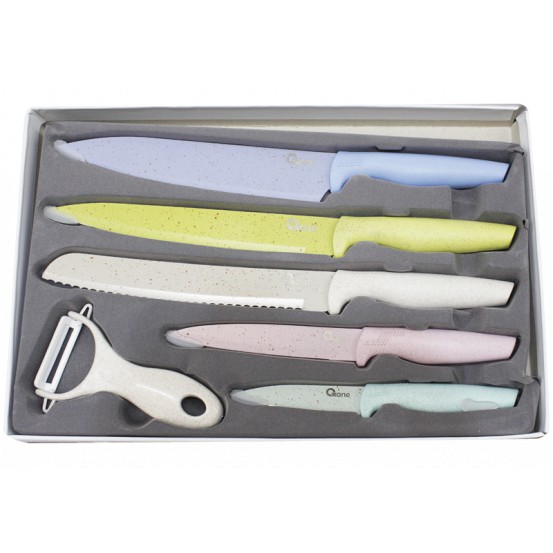 Pisau Set Oxone Ox 608n Multi Color Marble Knife Set