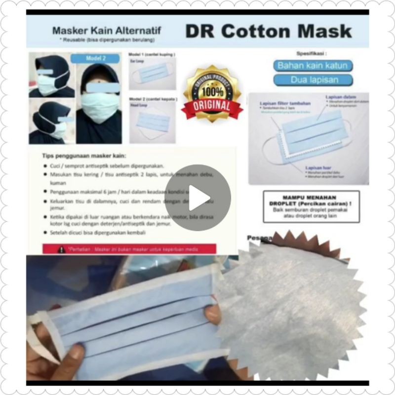 MASKER BAHAN SPUNBOND 2 FLY &amp; 3 FLY BISA DI CUCI