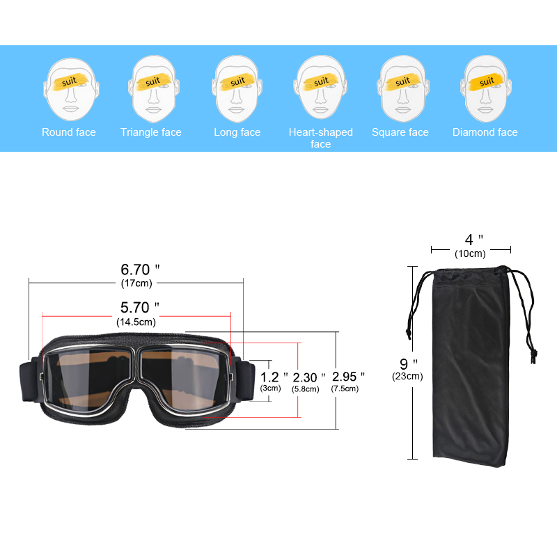 Kaca Mata Anti Silau Motor Herorrider Kacamata Motor Goggles Classic Vintage UV Protection