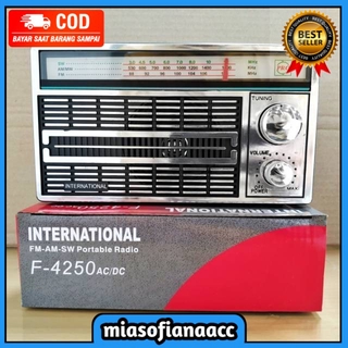 (COD) Radio International F-4250 Model Jadul Big Sound Radio Portable AM FM AC/DC CR-4250 / F-4250