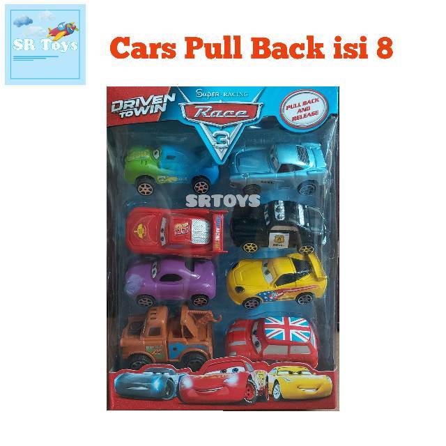 Mobil Cars pull back isi 8 bj