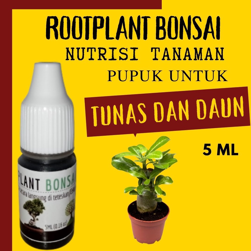 Pupuk Mempercepat Pertumbuhan Bonsai Serut, Rootplant Bonsai 5 ML