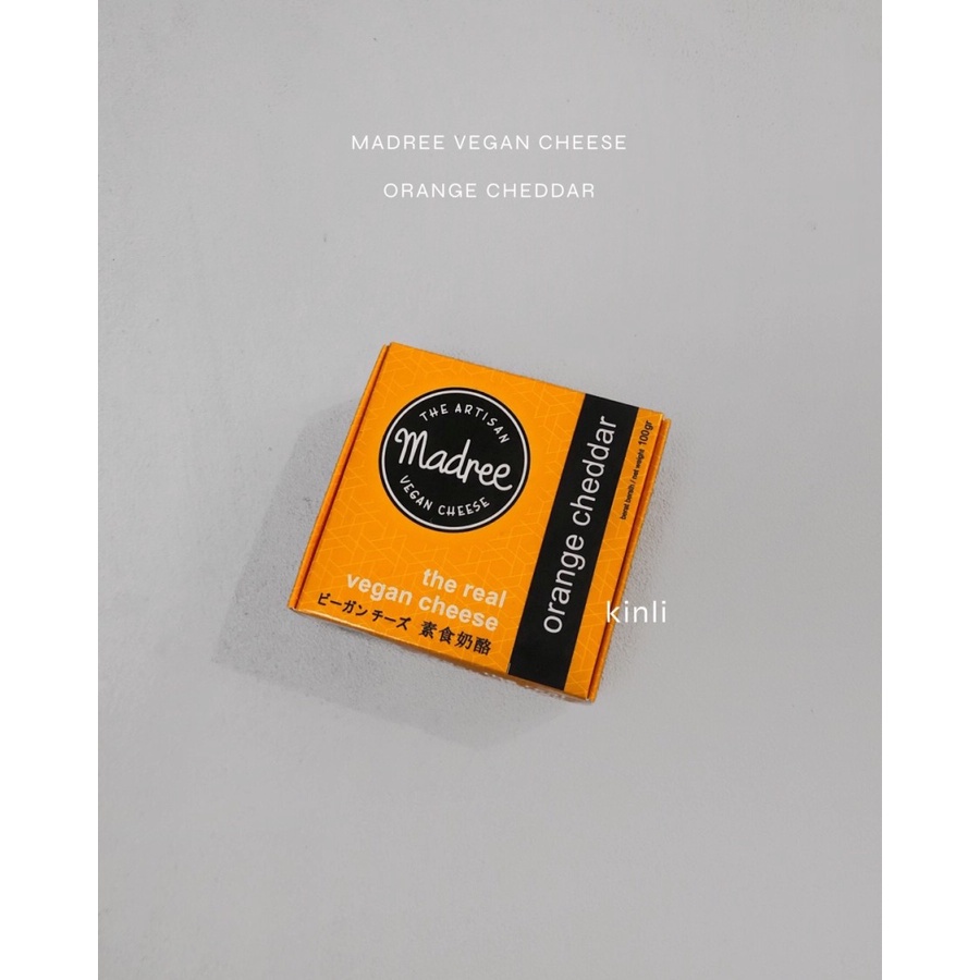 madree vegan cheese orange cheddar plant based almond keju vegan