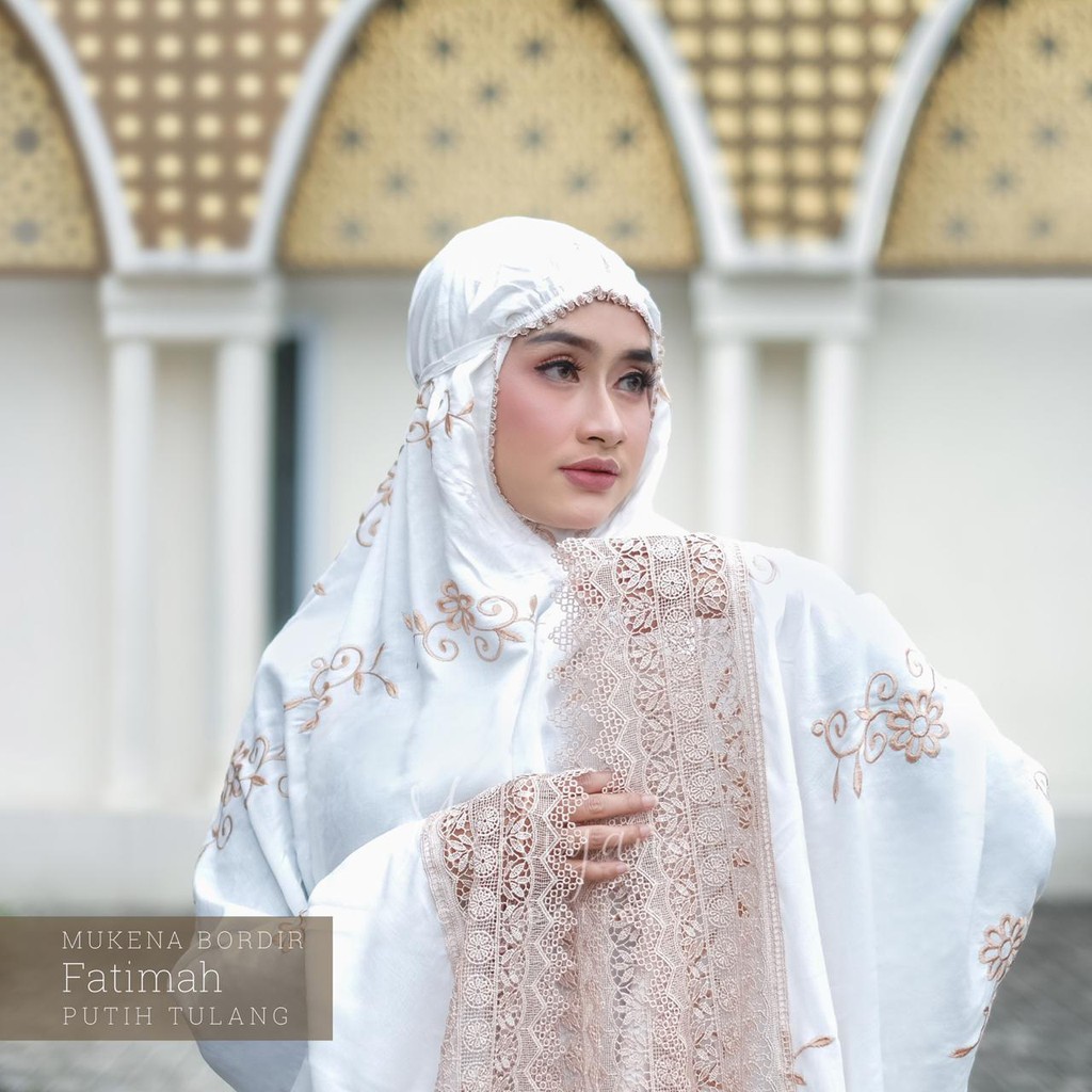 Mukena dewasa terbaru 2021/Mukena bordir renda fatimah