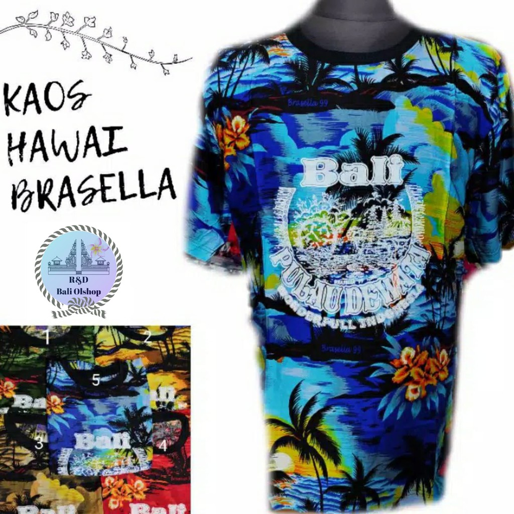 KAOS HAWAII BALI | ATASAN HAWAII DEWASA | BAJU HAWAII BRASELLA