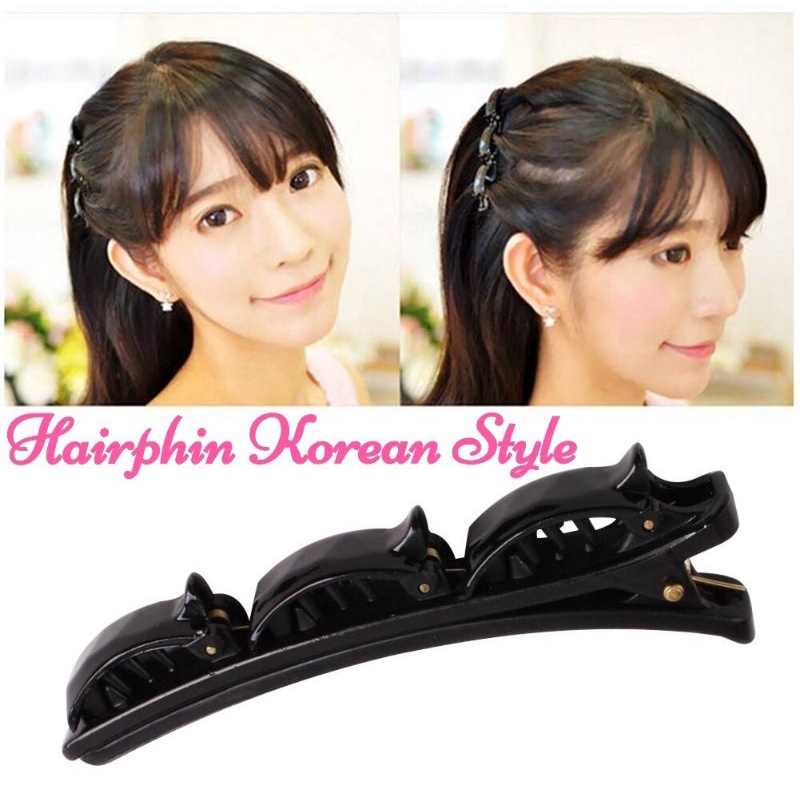 Jepit Korea Jepitan Rambut Fashion Double Layer Hairpin 2in1