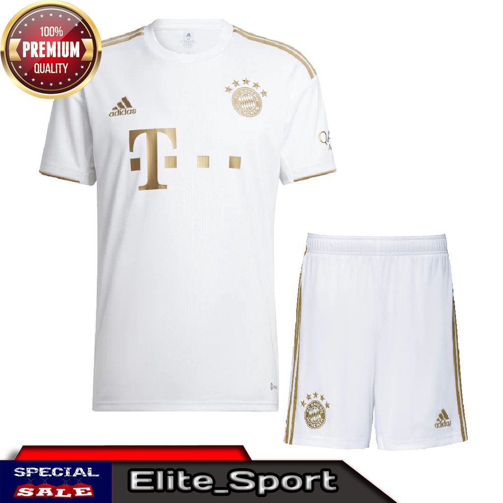 FULL SET JERSEY & CELANA BAYERN MUNCHEN AWAY 2022 2023 GRADE ORI KUALITAS TERBAIK TERBARU