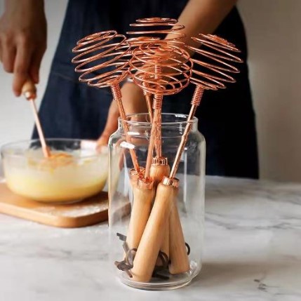 Hand Mixer Pengaduk Pengocok Kocokan Beater Adonan Telur Lisse Warna Rose Gold