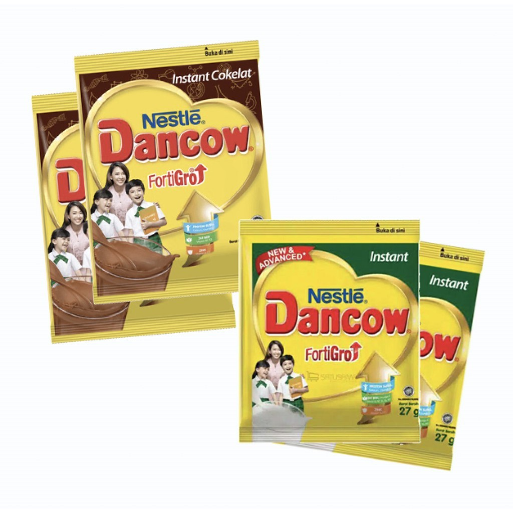 

BaruMart Susu Bubuk Dancow Plain dan Coklat Sachet 10 x 27gr