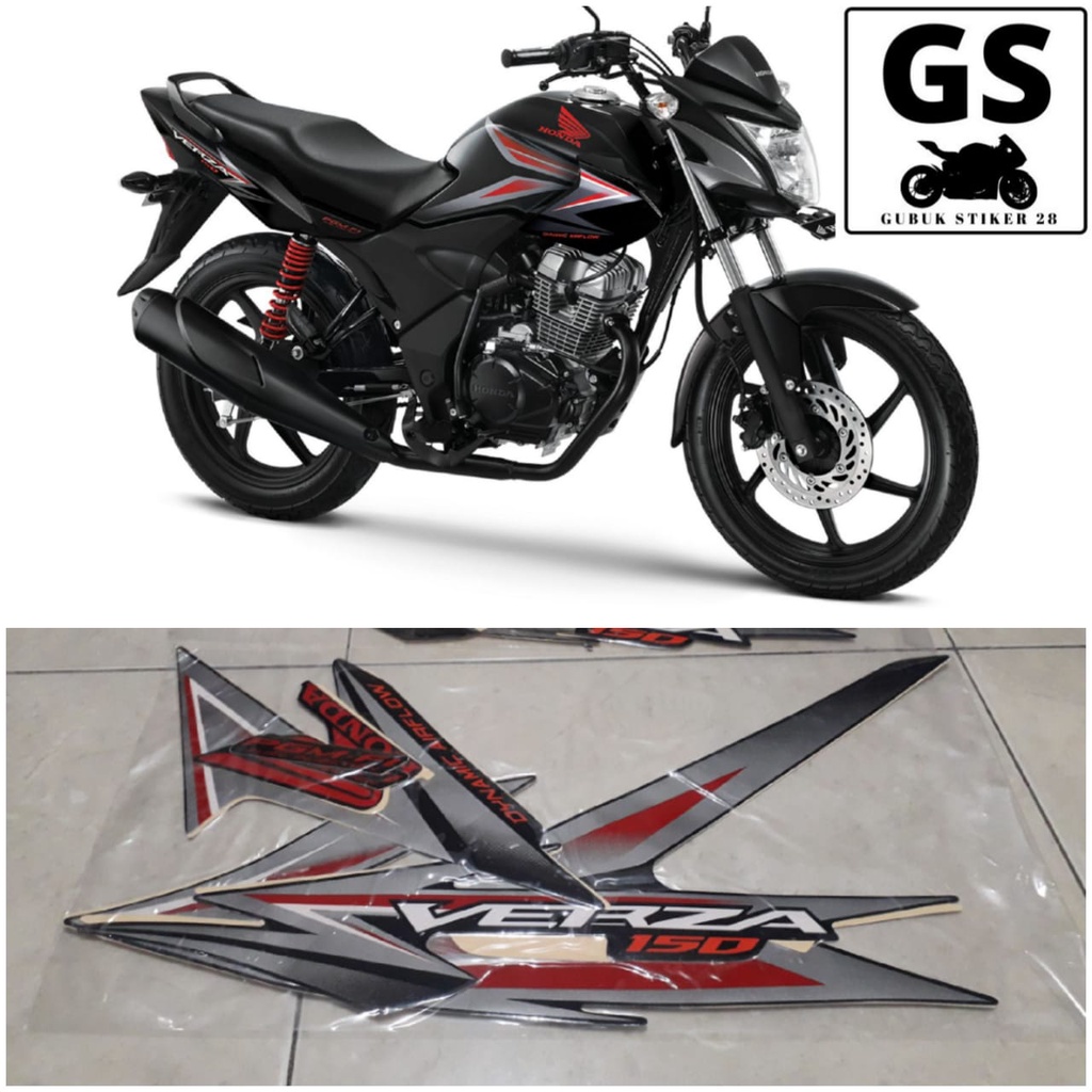STRIPING STIKER LIS BODY MOTOR HONDA VERZA TAHUN 2014 HITAM