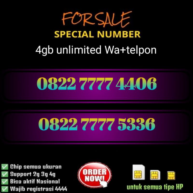 kartu sakti 4gb unlimited wa dan telpon
