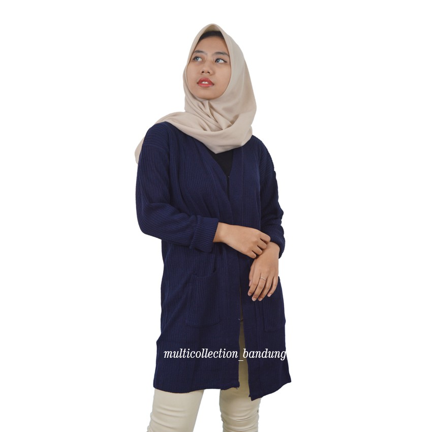 BELLE CARDY OVERSIZE / Cardigan Rajut Wanita / Cardigan Rajut / Long Cardigan /Baju Rajut Outer Knit-2