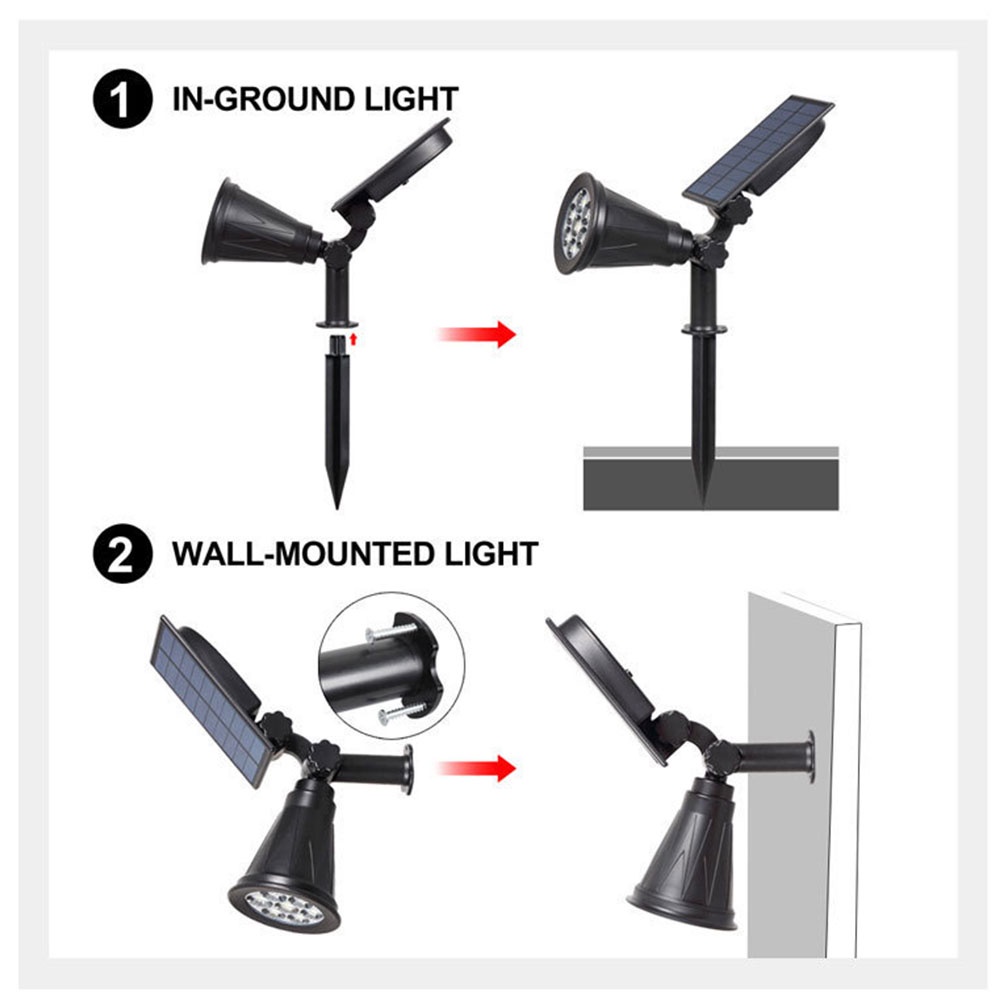 Lampu Taman 4-led Tenaga Surya Tahan Air Untuk Outdoor