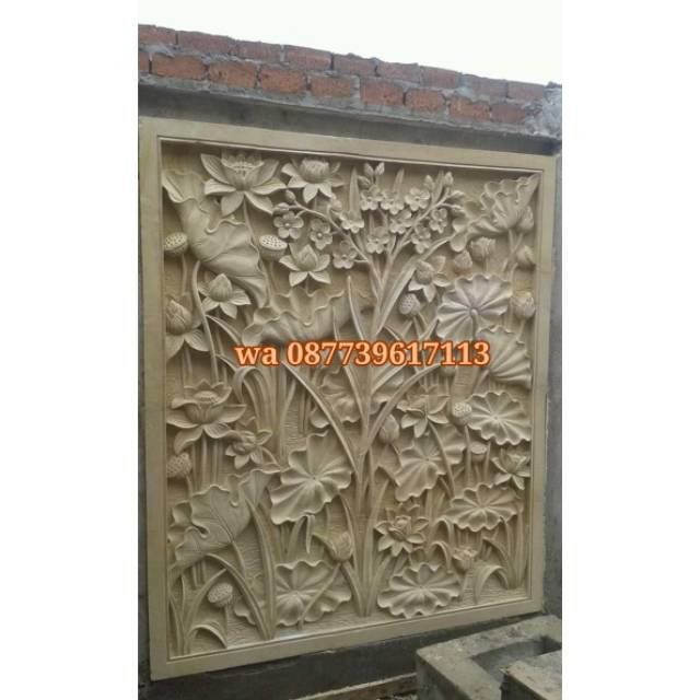 kerajinan batu ukir hiasan dinding relief ornamen patung loster