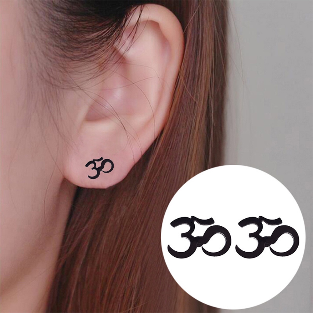 【COD Tangding】Om Anting Tusuk Desain Tulisan Thank You 3Q Untuk Wanita