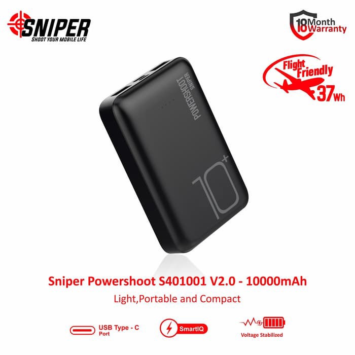 Jual Sniper Powerbank Powershoot 10000 Mah S401001 Shopee Indonesia