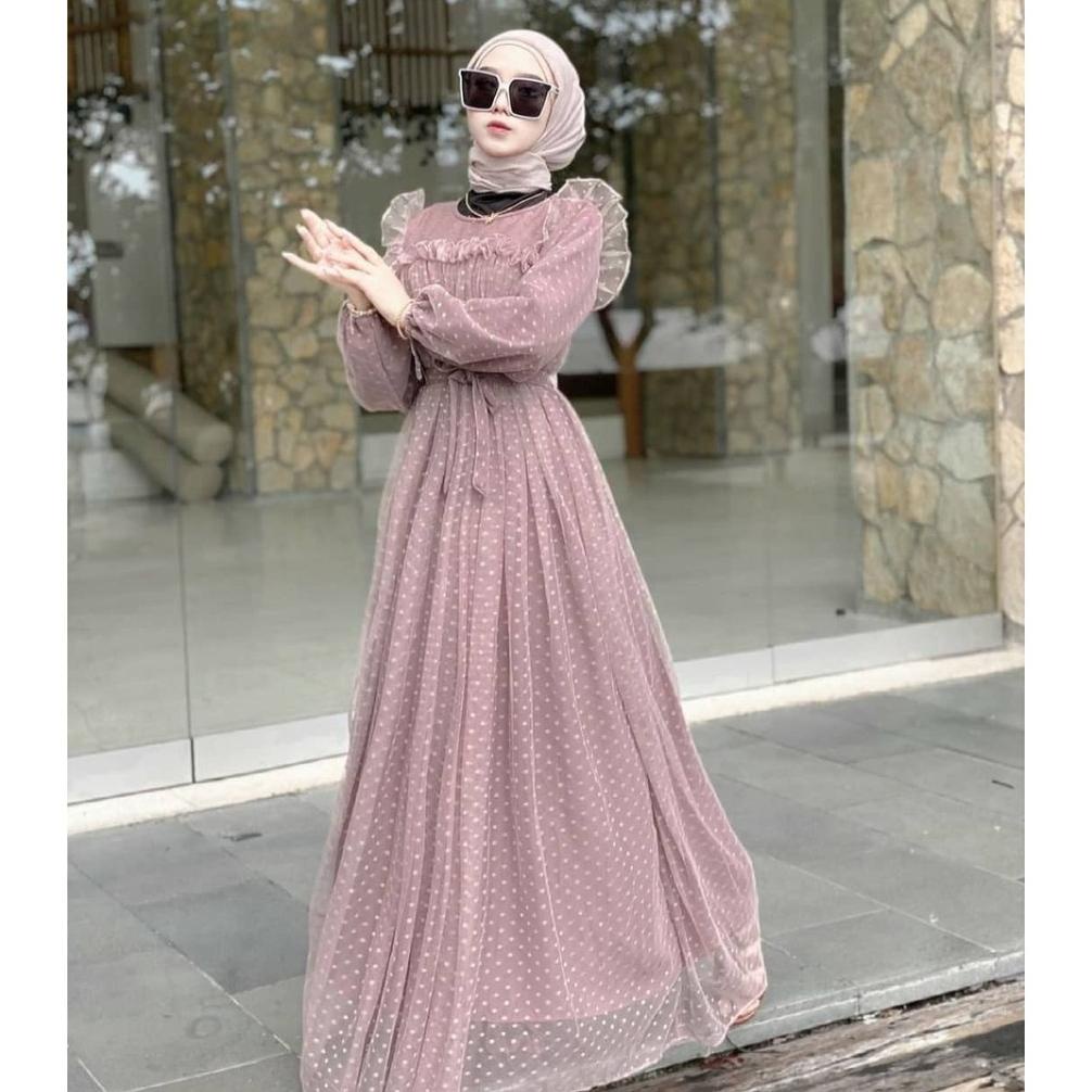 Marbela Dress Baju Wanita Pakaian Muslimah Dress Muslim  Baju Gamis Terbaru Gamis Modern 2021