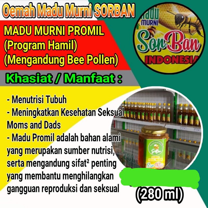 

SorBan Madu murni asli Promil (Program Hamil) 280ml