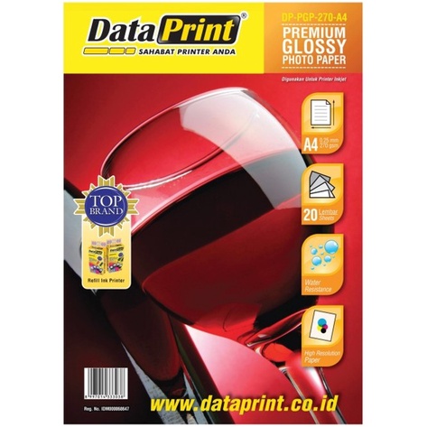 Kertas Foto A4 Data Print Premium Glossy Photo Paper A4 270gsm