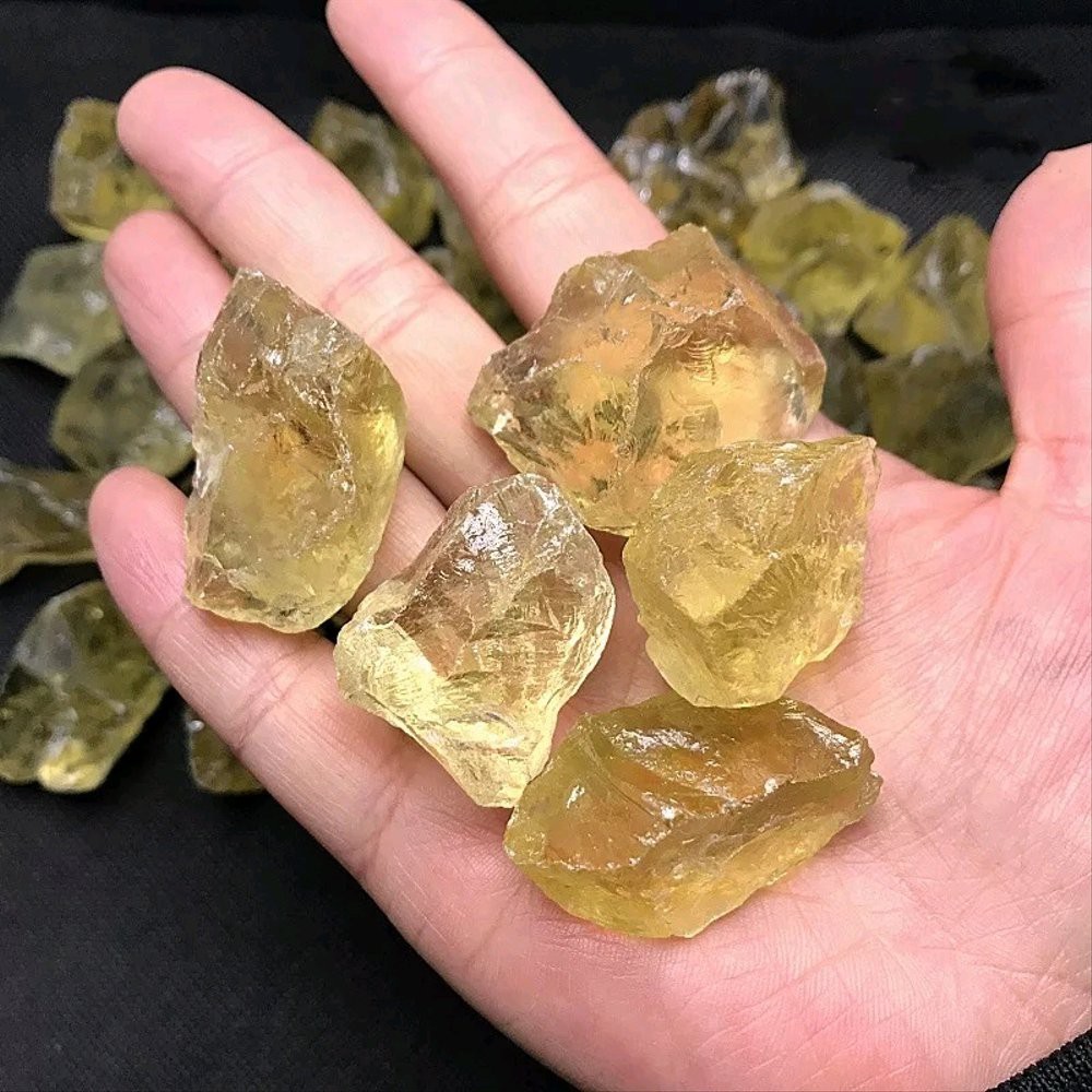 HARGA GILA-GILAAN !!! Citrine Quartz Natural / Lemon Quartz Bahan Giwang Harga Eceran ( Jual Bahan )