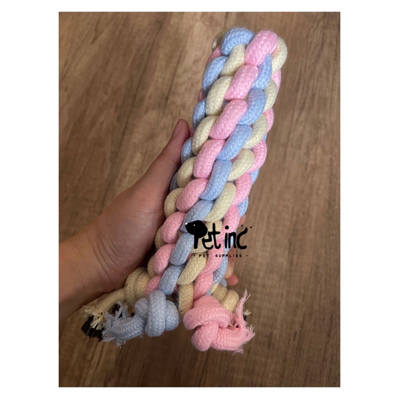 Pastel rope cleaning teeth toy