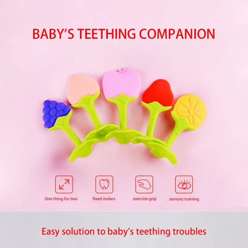 OS MAINAN GIGITAN BAYI / TEETHER BAYI SILIKON BUAH BPA FREE