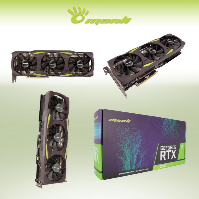 VGA NVIDIA MANLI RTX 3090 24GB DDR6 384 BIT REAL CAPACITY