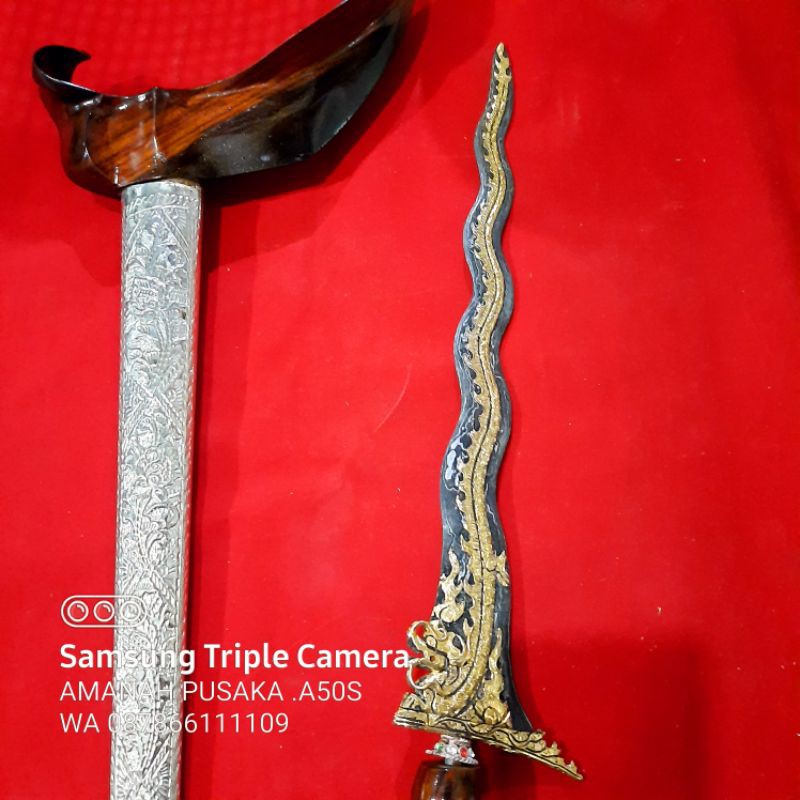 Jual Keris Naga Liong Luk 9 Kinatah Kuningan Sari Shopee Indonesia