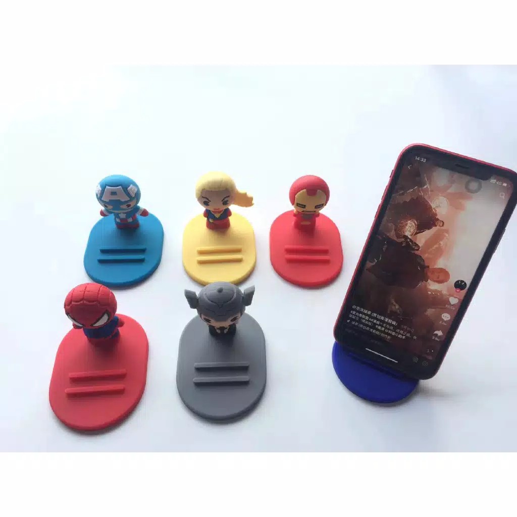 HOKKITERUS21 STAND HP holder handphone universal miniso action figure karet anti slip karakte