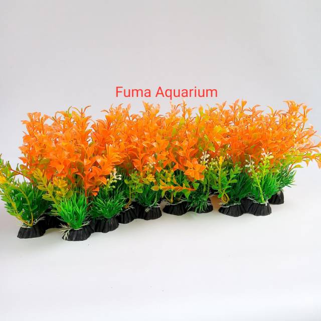 Tanaman hiasan Aquarium tanaman Plastik Import DIY 05 Harga per 1 pcs