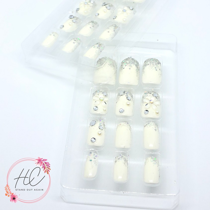 Kuku Palsu 3D - 24 Pcs by HC - Kuku Palsu - Nail Art - Kuku Palsu Wedding - Kuku [16 JENIS WARNA]