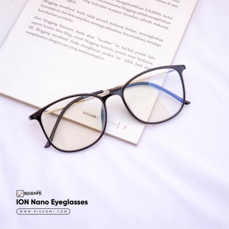 KACAMATA ION NANO BIGENMI BLACK SILVER PREMIUM 8