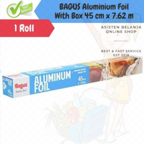 BAGUS Aluminium Foil 45 cm x 7,6 m Box / Refill Alumunium Foil 45cm x 7.6 meter