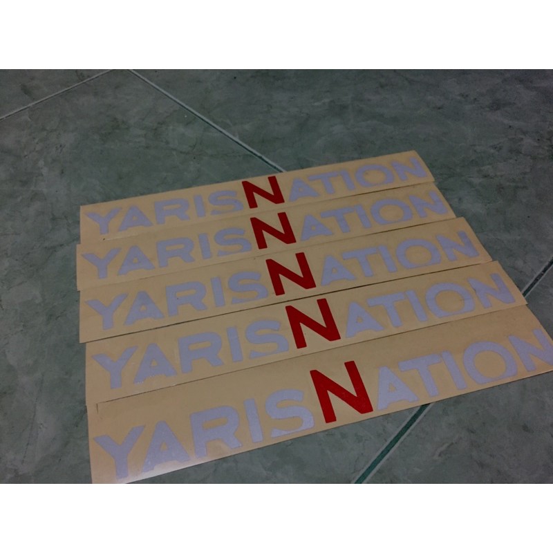 

sticker yarisnation N merah
