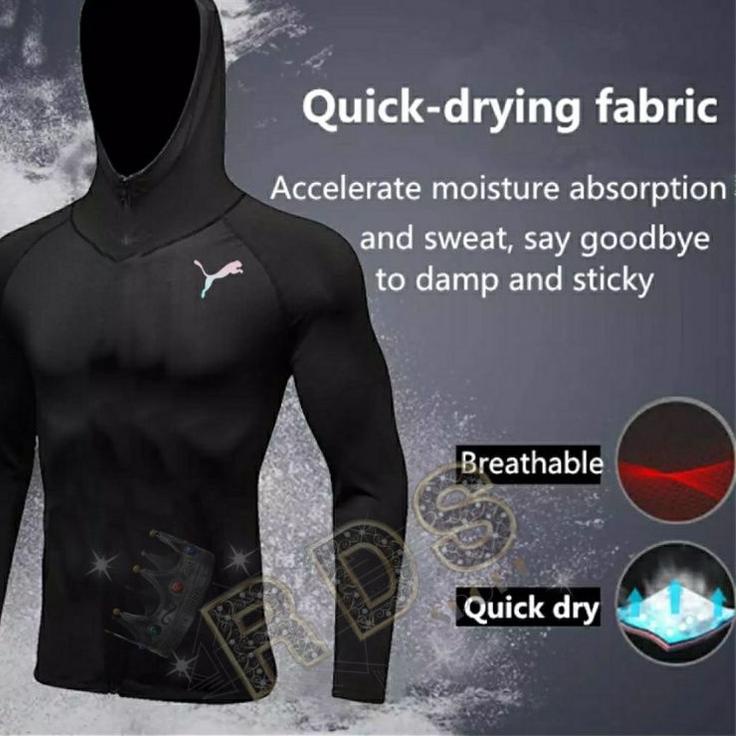 Manset Hoodie Olahraga / Baselayer Hoodie / Hoodie Olahraga ✓