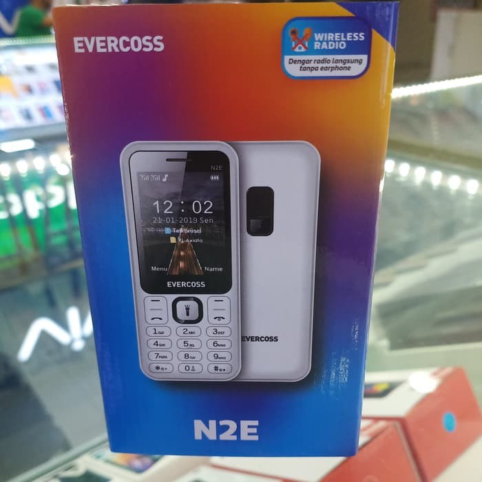 HP Murah Evercoss N2E Candybar Garansi Resmi - Hitam - Putih - Biru