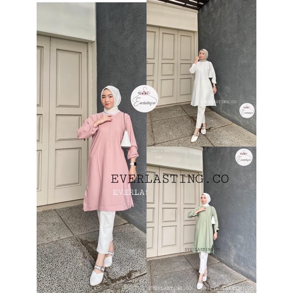 TUNIK FIDYA/TUNIK WANITA/ATASAN WANITA/BAHAN SHAKILA IMPORT