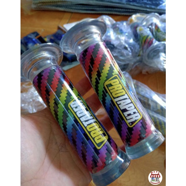 Handgrip sarung gas protaper pelangi rainbow set kiri kanan HARGA TERMURAH