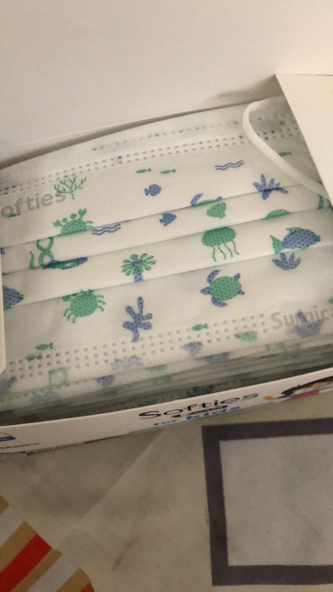 Masker Softies Daily Surgical Medis 30 Mask Wajah Polos Motif Earloop Anak Batik Parang Japanese