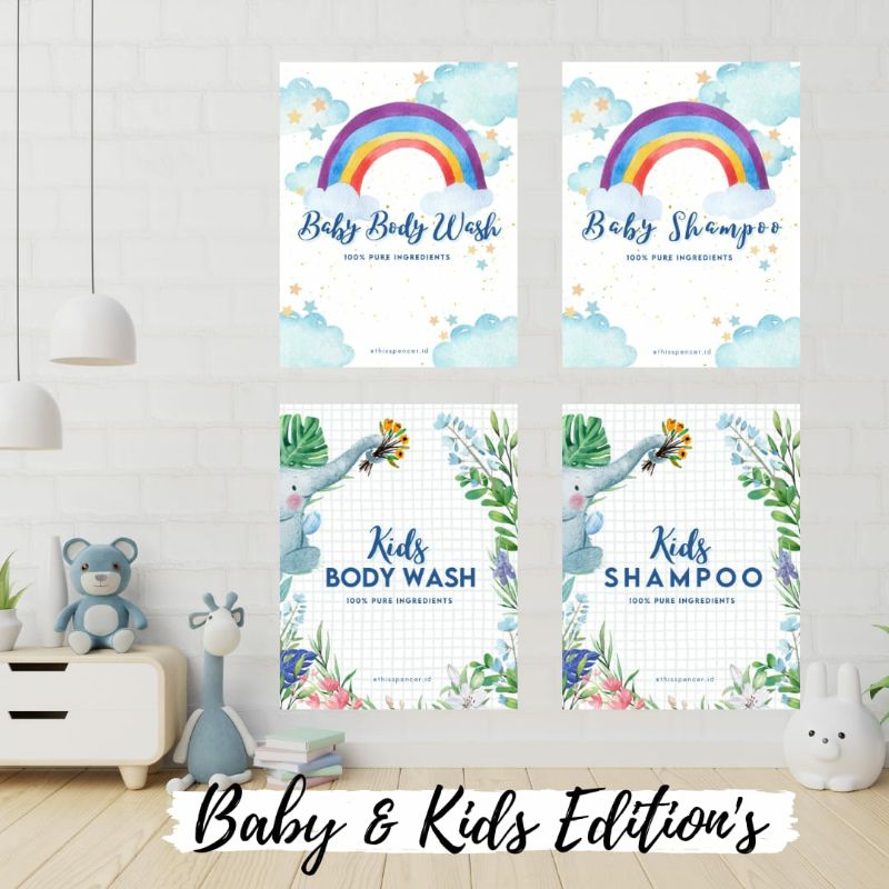 

Sticker Label Sabun Shampoo Aesthetic Baby & Kids Edition's (7 x 9 cm) :