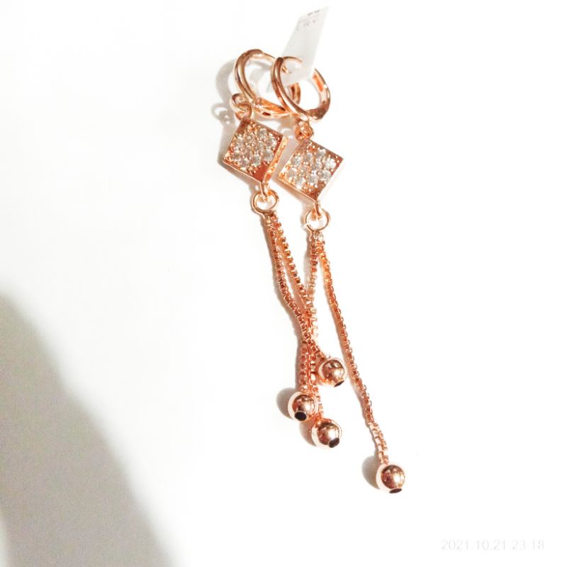 Anting  motif jurai panjang cantik Giwang  Anak Perhiasan anak perempuan xuping