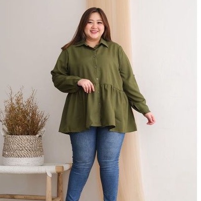 Ld 130 baju atasan jumbo wanita Blouse bigsize