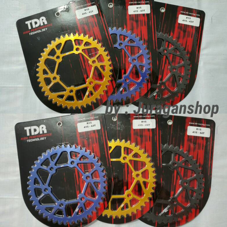 R15 / MX King Gear Belakang CNC Hyperlite 415 TDR Rear Sprocket CNC 7075 For yamaha R15 / MX King-3