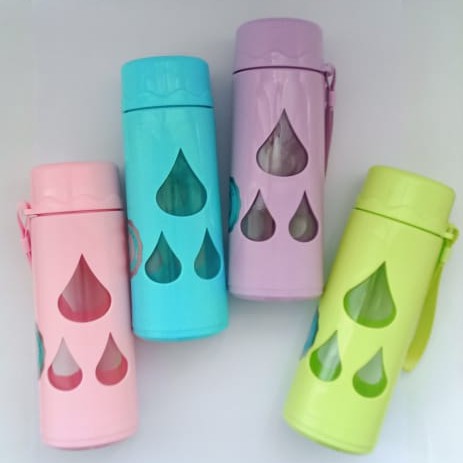 (No 8806) Botol Minum Kaca JOAIDOA 400 ML Termurah / Botol Minum Tumbler  Lucu