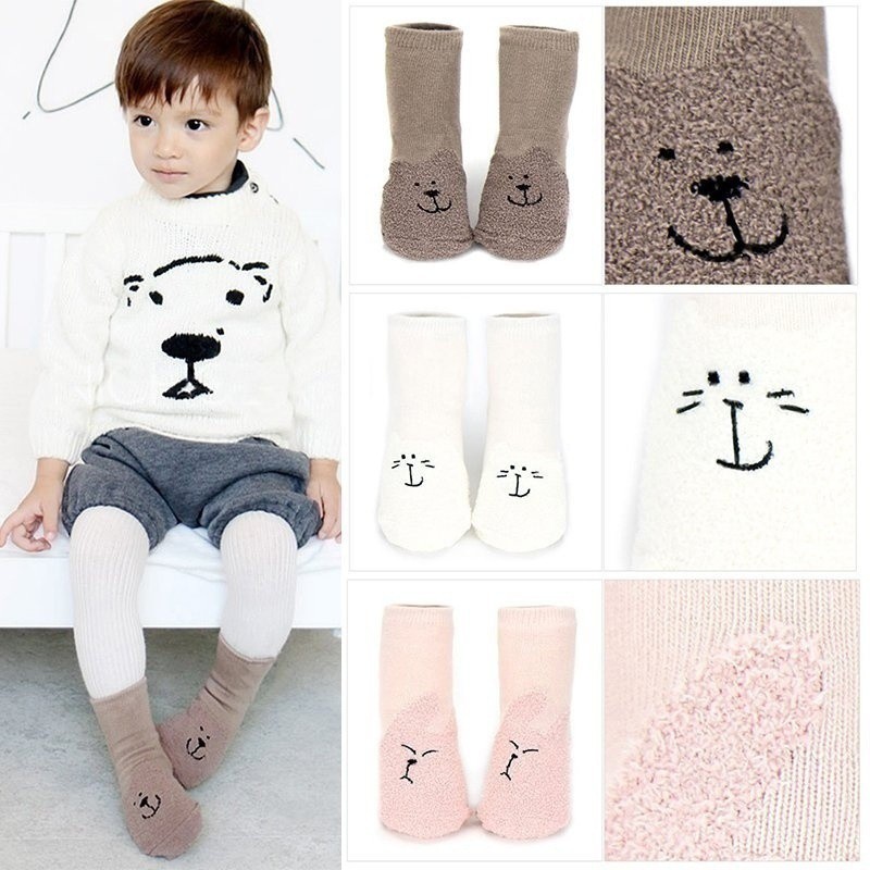  Kaos  Kaki  Coral Velvet Tebal Lucu Bayi  Laki laki 